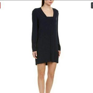 Sandro Paris Leila Shift Dress Marine Blue